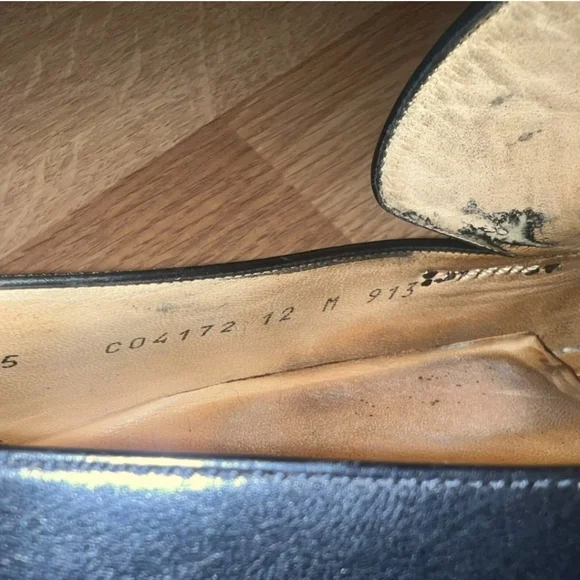 Black Cole Haan Men's Leather Loafers Size 12 - Picture 9 of 9